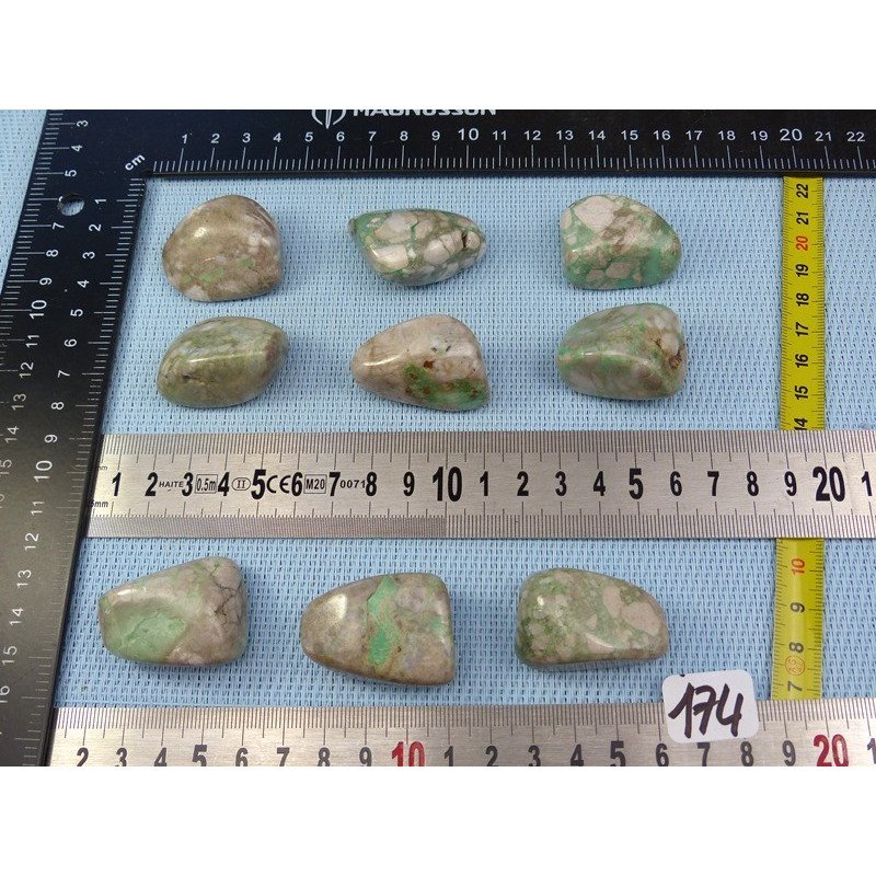 Variscite Pierre Roulée à l unité de 24 à 28 gr | Minéraux Paubrasil