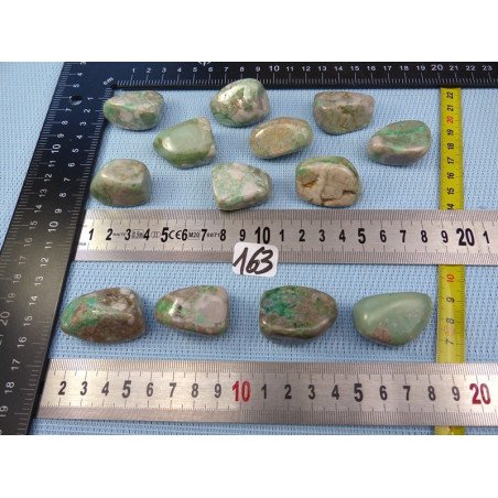 Variscite Pierre Roulée à l unité de 20 à 23 gr | Minéraux Paubrasil