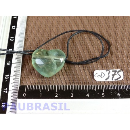 Pendentif Coeur Fluorite Verte 8gr