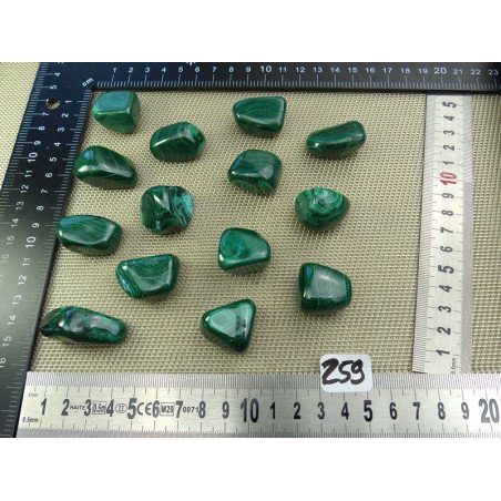 Malachite Q Extra Pierre Roulée à l unité de 22 à 25 gr | Minéraux Paubrasil