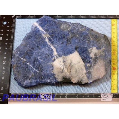 Plaque de Sodalite une face polie 667g Plaque de Sodalite une face polie 667g