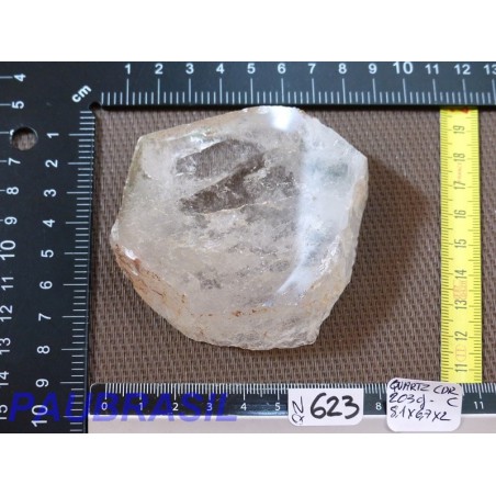 Tranche épaisse de Cristal de Roche 203g Tranche épaisse de Cristal de Roche 203g
