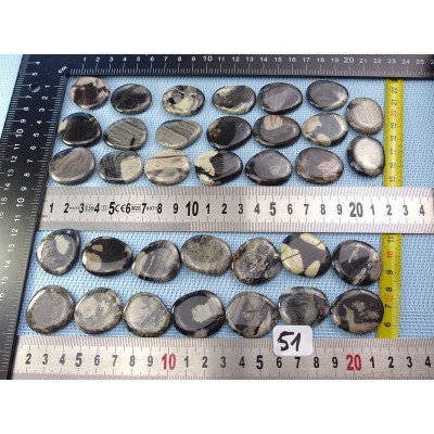 Jaspe Feuille d Argent Pierre Plate Mini à l unité de 28 à 3 | Minéraux Paubrasil