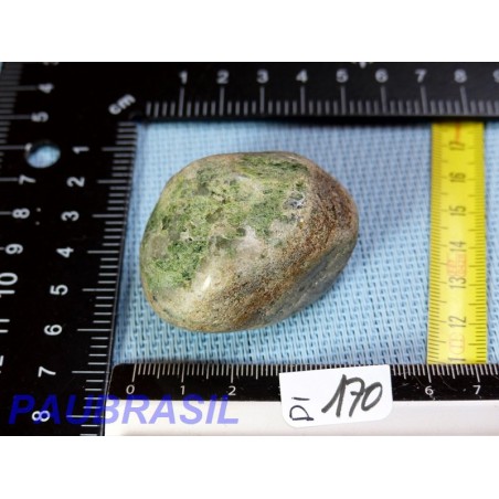 Diopside - Chrome diopside et quartz en pierre semi roulée 81g