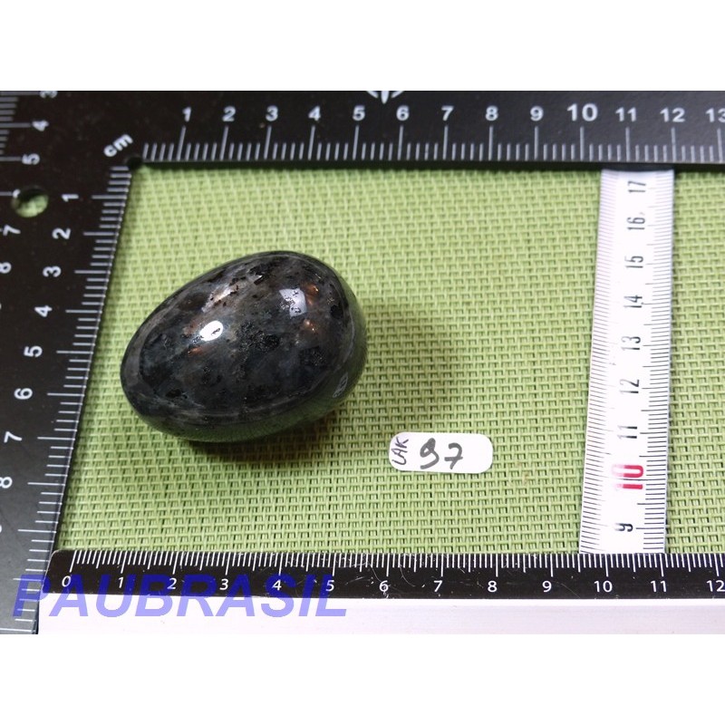 Oeuf en Larvikite 87gr 35mm diamètre 48mm long