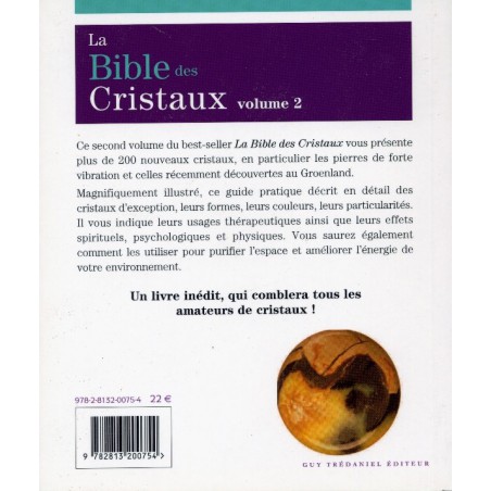 Minéraux collection livre: La Bible des Cristaux T 2