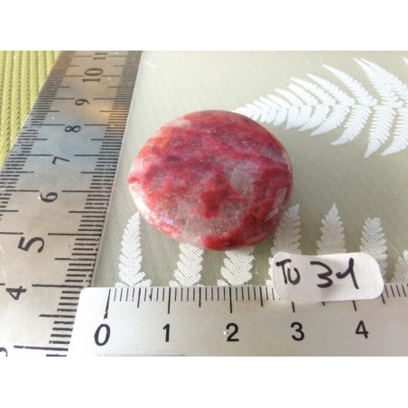 Thulite - zoïsite rouge en mini pierre plate 15g