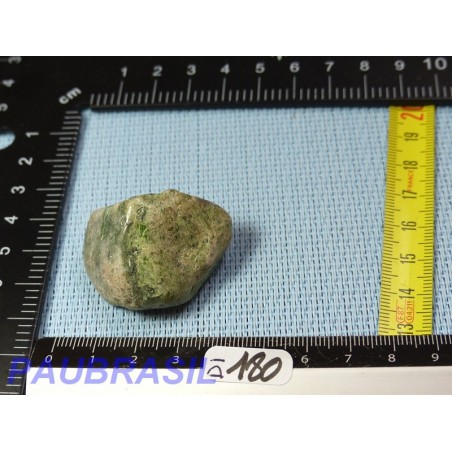 Diopside - Chrome diopside et quartz en pierre semi roulée 33g