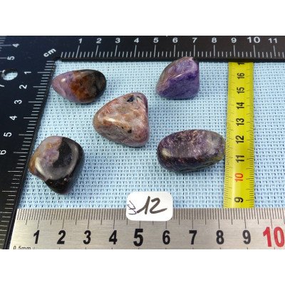 Charoite de Russie Lot de 5 Pierres Roulées 61g | Minéraux Paubrasil
