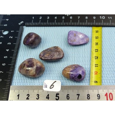 Charoite de Russie Lot de 5 Pierres Roulées 45g | Minéraux Paubrasil