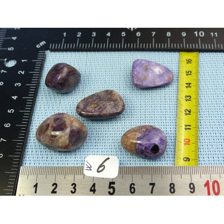 Charoite de Russie Lot de 5 Pierres Roulées 45g | Minéraux Paubrasil
