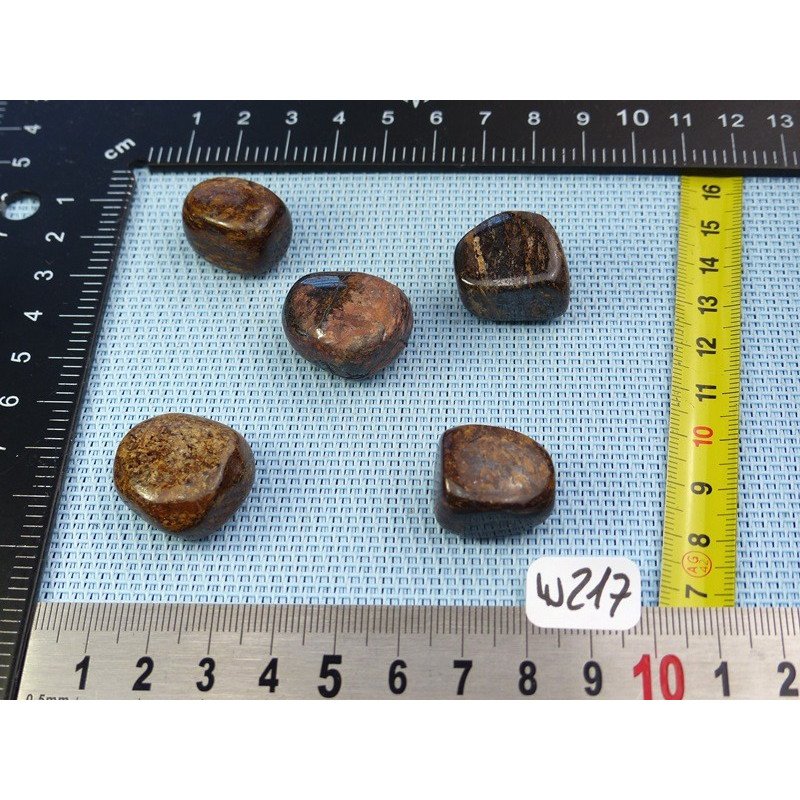 Bronzite Lot de 5 Pierres Roulées 61g | Minéraux Paubrasil