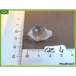 Pointe biterminée cristal de roche dit diamant de Chine pour lithothérapie 6gr