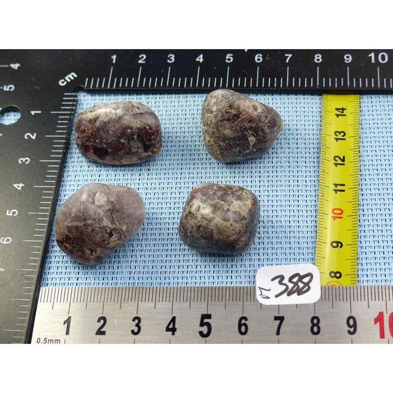 Cacoxenite Lot de 4 Pierres Roulées 63gr | Minéraux Paubrasil