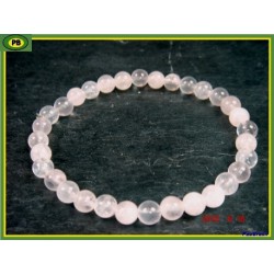 Bracelet de quartz rose en perle de 6 mm