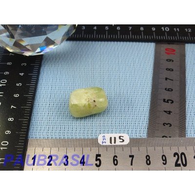 Jade jaune d'Australie - prehnite jaune 16gr pierre roulée Q Extra