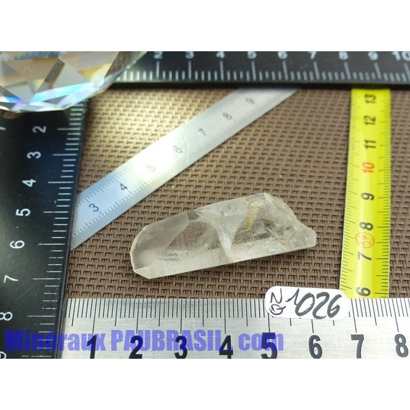 Quartz lémurien de 46mm de 13gr du Brésil Qualité moyenne
