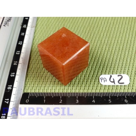 Cube poli en Aventurine orange - Peach aventurine 33gr 23mm