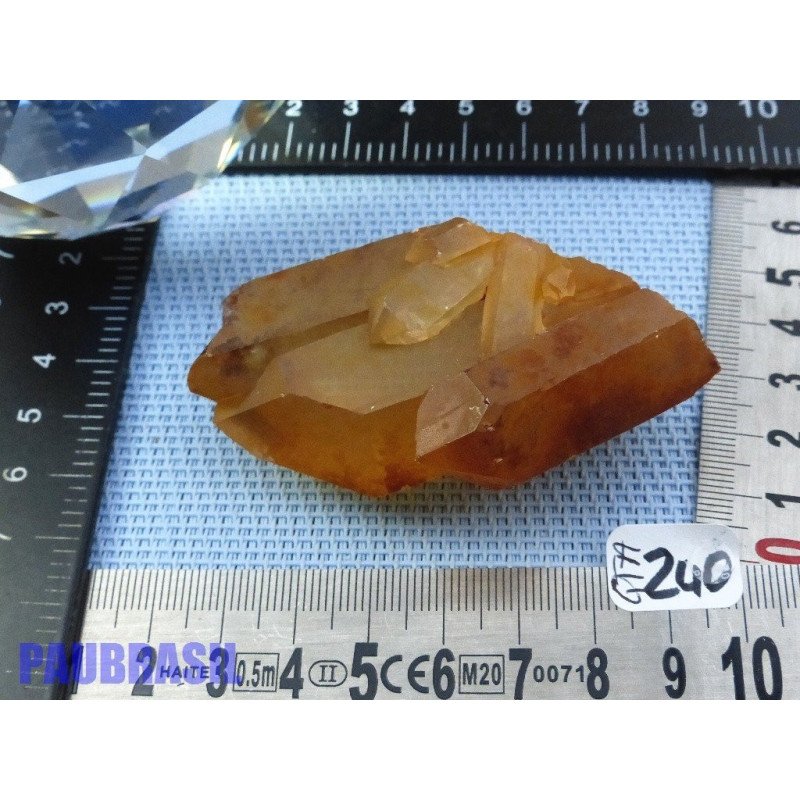 Pointe de Quartz Tangerine de 105gr guérisseur doré Brésil Qualité moy