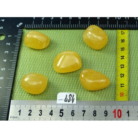 Calcite Orange Q Extra Lot de 5 Pierres Roulées 71g | Minéraux Paubrasil