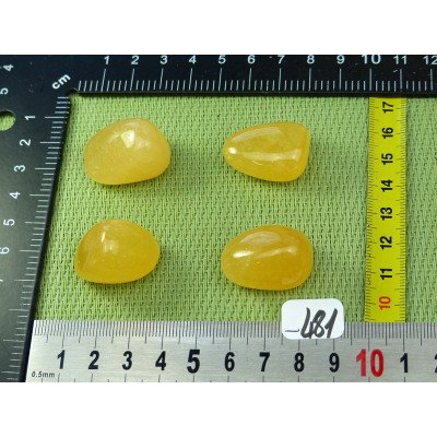 Calcite Orange Q Extra Lot de 4 Pierres Roulées 56g | Minéraux Paubrasil