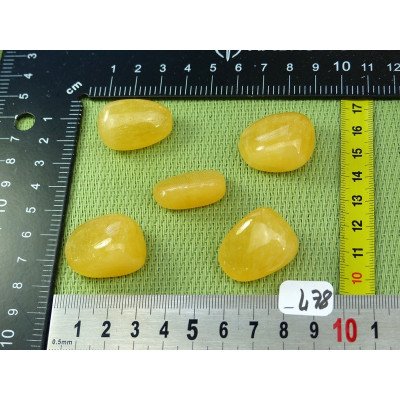 Calcite Orange Q Extra Lot de 5 Pierres Roulées 70g | Minéraux Paubrasil