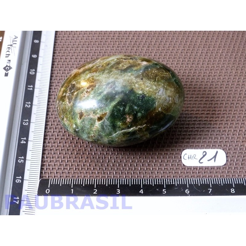 CHRYSOPRASE de Madagascar Q Extra en galet poli 93gr