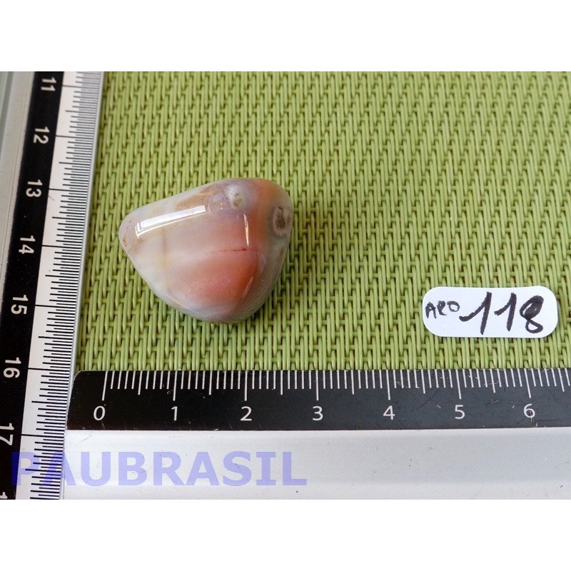 Agate rose naturelle du Botswana pierre roulée 10gr Q Extra