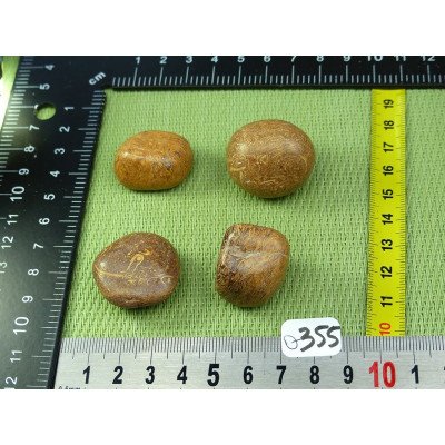 Jaspe Vermicelle - Jaspe Marianne Lot de 4 Pierres Roulées 7 | Minéraux Paubrasil