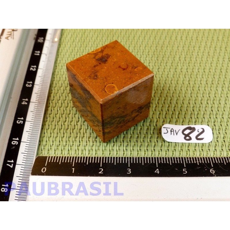 Cube poli en Jaspe Vermicelle -  Jaspe Marianne Q Extra 36g 24mm