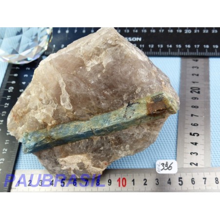 AIgue Marine beryl bleu sur Quartz Brésil pierre brute 1494gr