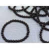 Bracelet Spinelle noir en perles de 6mm