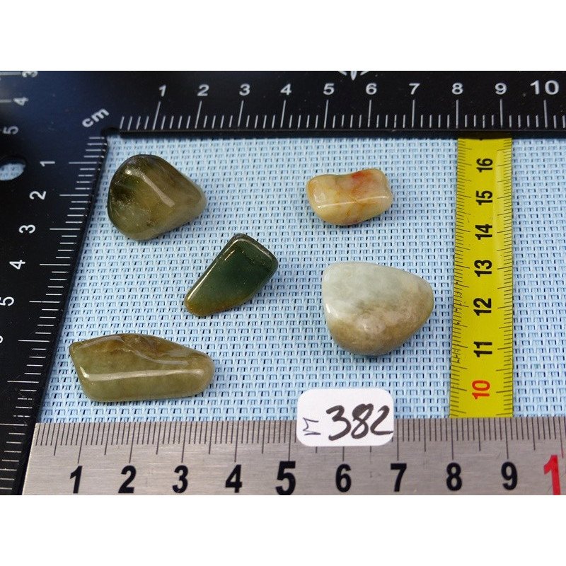 Jade Jadeite Lot de 5 Pierres Roulées 34g | Minéraux Paubrasil