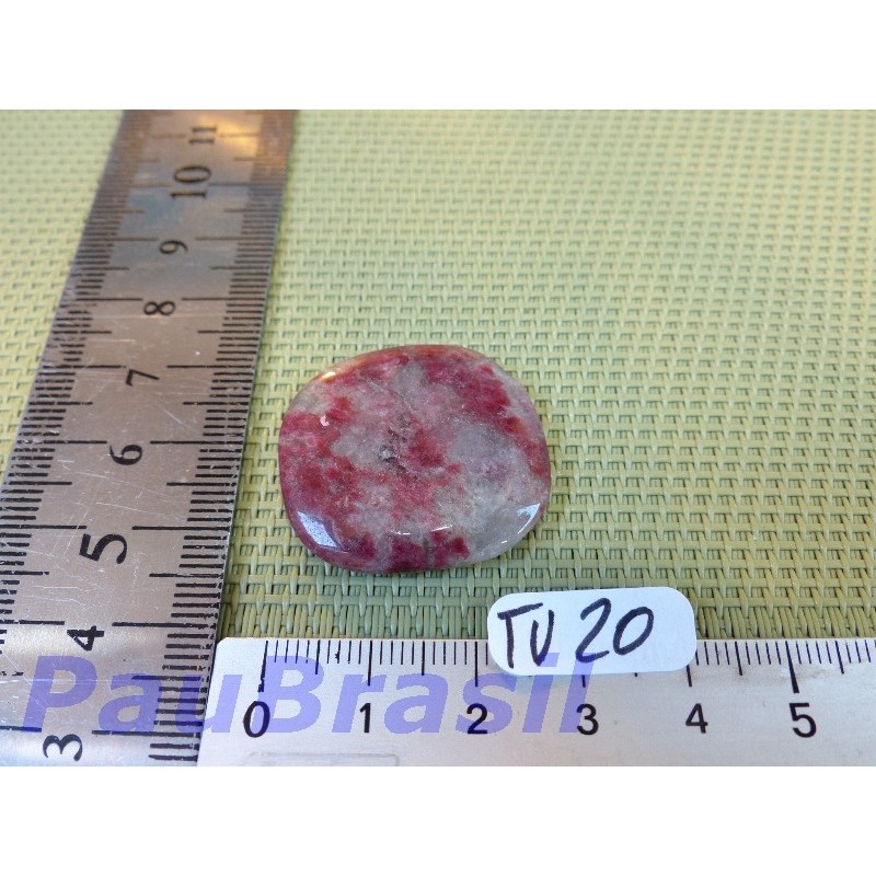 Thulite - zoïsite rouge en mini pierre plate 6g