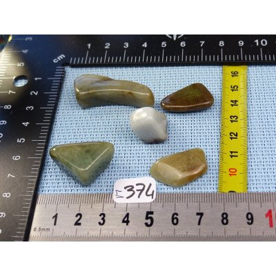 Jade Jadeite Lot de 5 Pierres Roulées 41g | Minéraux Paubrasil