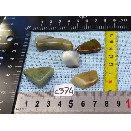 Jade Jadeite Lot de 5 Pierres Roulées 41g | Minéraux Paubrasil