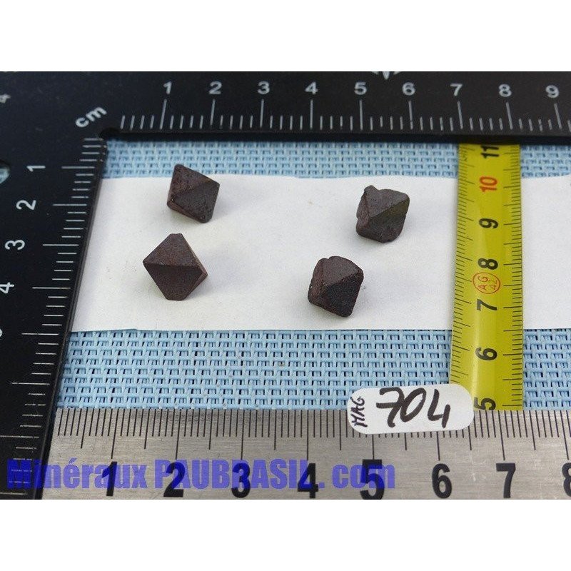 4 Magnétites octaédriques de 8gr les 4