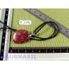 Pendentif Thulite Zoïsite rouge mini pierre plate 9gr