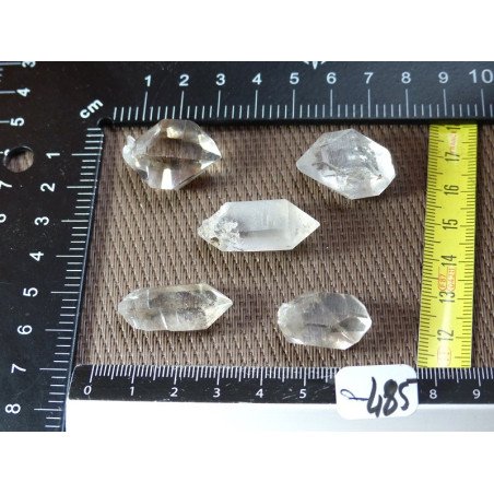 Pointe de Cristal de Roche Lot de 5 Pointes Biterminées 32g | Minéraux Paubrasil