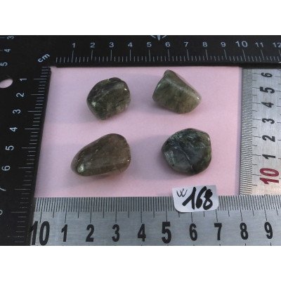 Quartz Actinolite Lot de 4 Pierres Roulées 33g | Minéraux Paubrasil