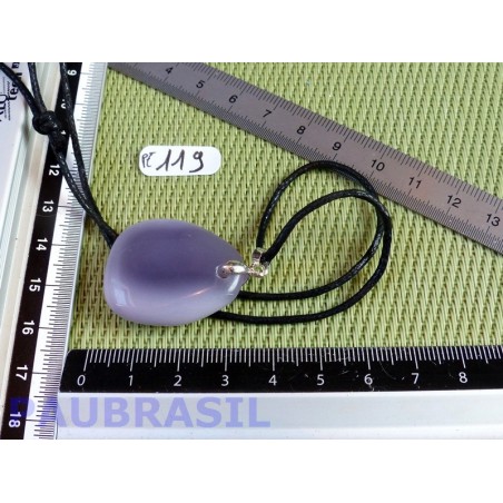 Pendentif Fluorite mauve de France mini pierre plate 13gr .