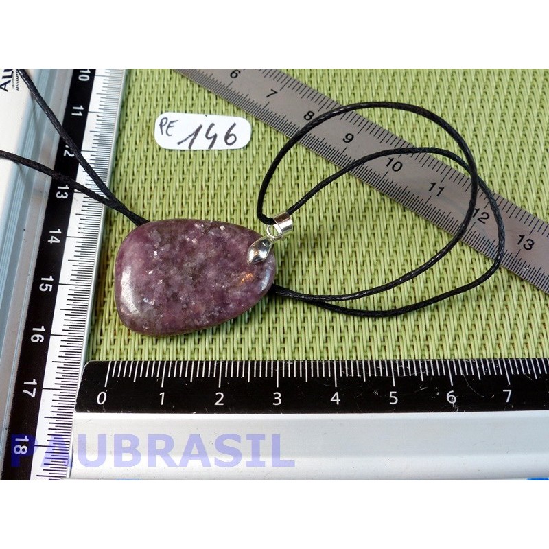 Pendentif Lépidolite mini pierre plate 8gr