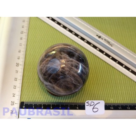 Sphère Pierre de lune noire Orthose  231g 55mm diamètre