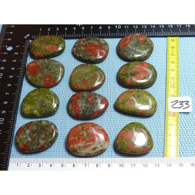 Unakite Pierre Plate à l unité de 17 à 22 gr | Minéraux Paubrasil