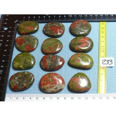 Unakite Pierre Plate à l unité de 17 à 22 gr | Minéraux Paubrasil