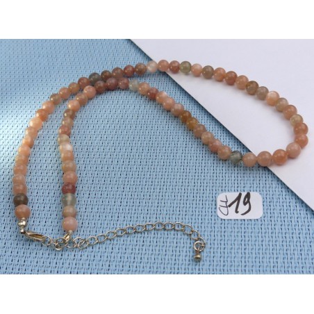 Collier Pierre de lune Orthose Q Extra en perles de 6mm 42cm environ