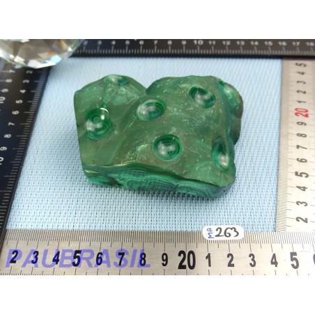 Morceau de Malachite semie polie 522gr Q Extra