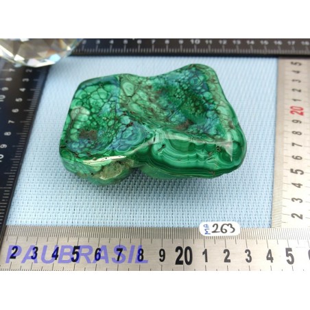 Morceau de Malachite semie polie 522gr Q Extra