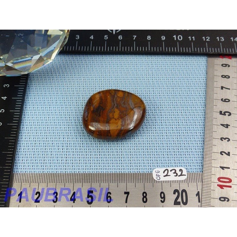 Oeil de fer en pierre plate 34g