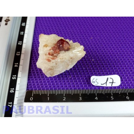 Grenat Spessartite sur albite du Brésil 21gr70 Rare